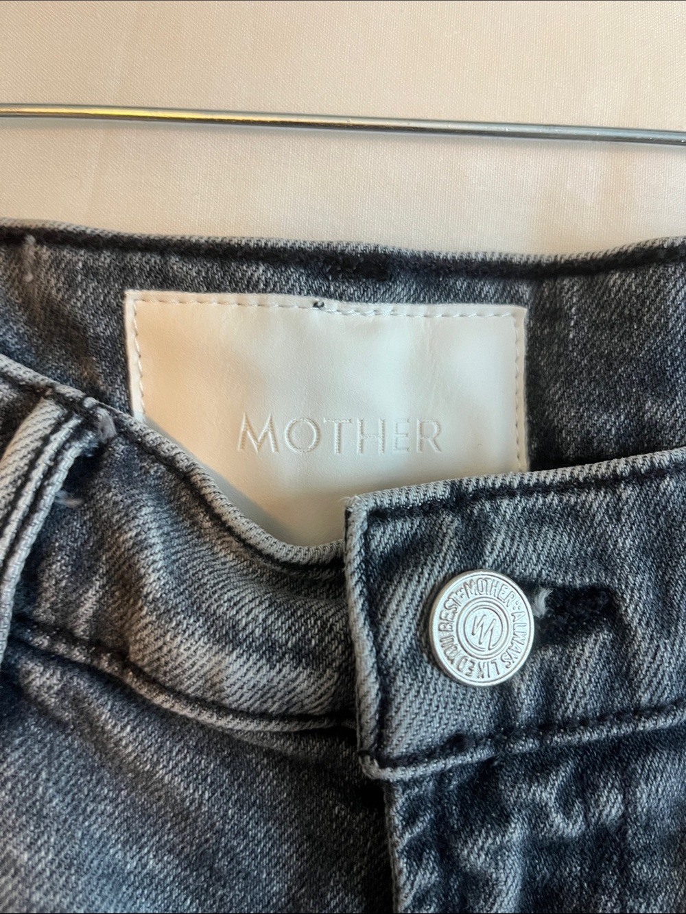 MOTHER Gray Cutoff Denim Jean Shorts - Picture 3 of 4